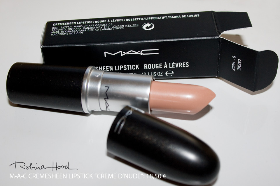 Swatch Tragefotos MAC Cremesheen Lipstick Creme D Nude